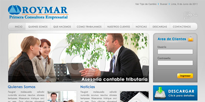 diseño de pagina web para estudios contables