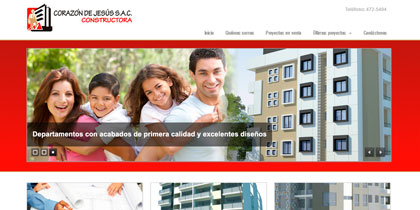 diseño de pagina web para constructora inmobiliaria