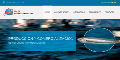 diseño de pagina web para empresa de pesqueria